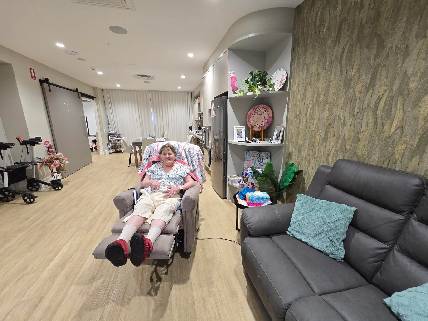 Lounge room where residents relax together