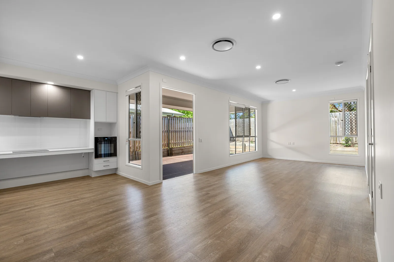 Open-plan living and kitchen area